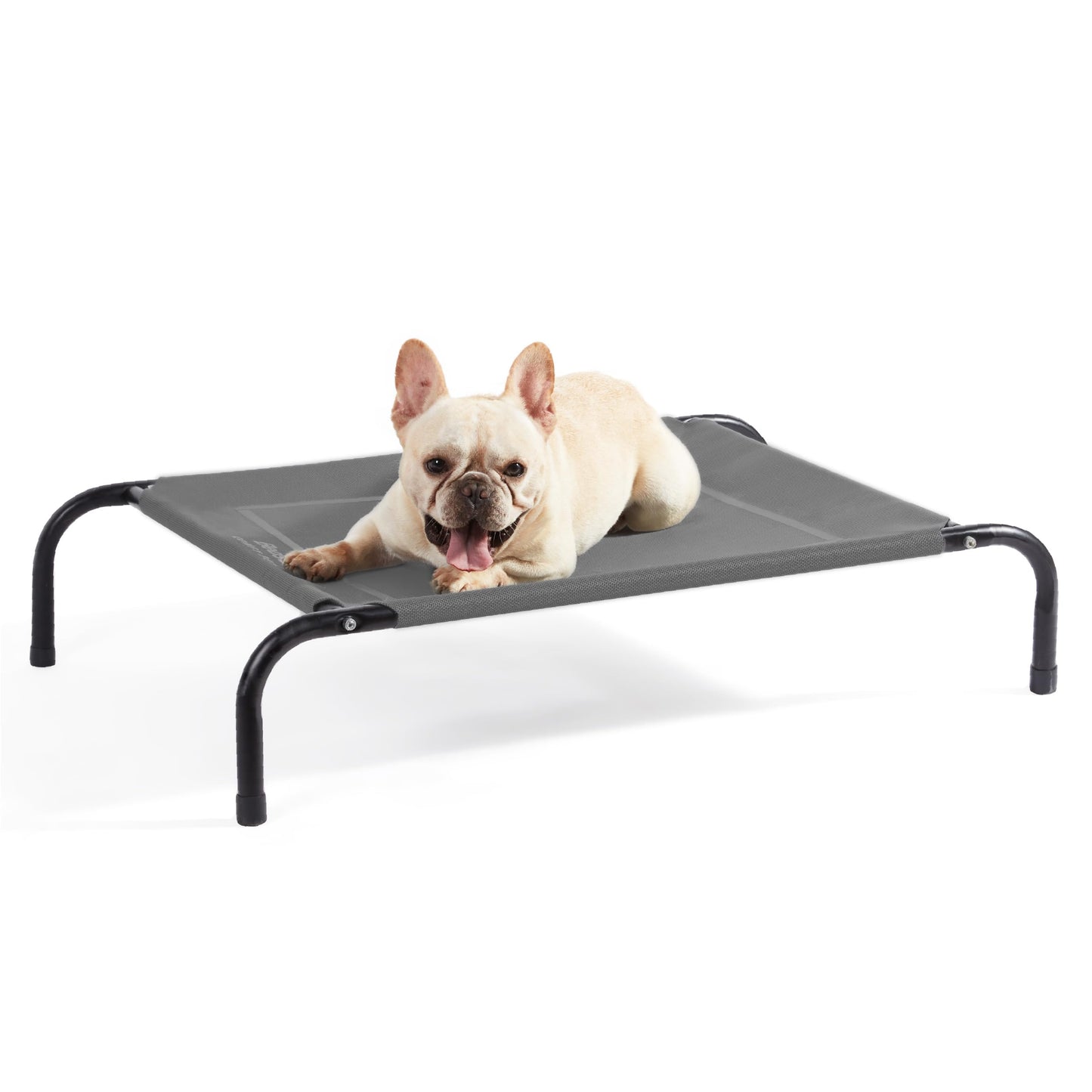 Bedsure Outdoor Elevated Cooling Dog Bed Large Sized Dog, 49in Grey | Portable raised camping pet cot hammock,Breathable Teslin mesh,Weather resistant,For large pets up to 85 lbs,Easy to assemble