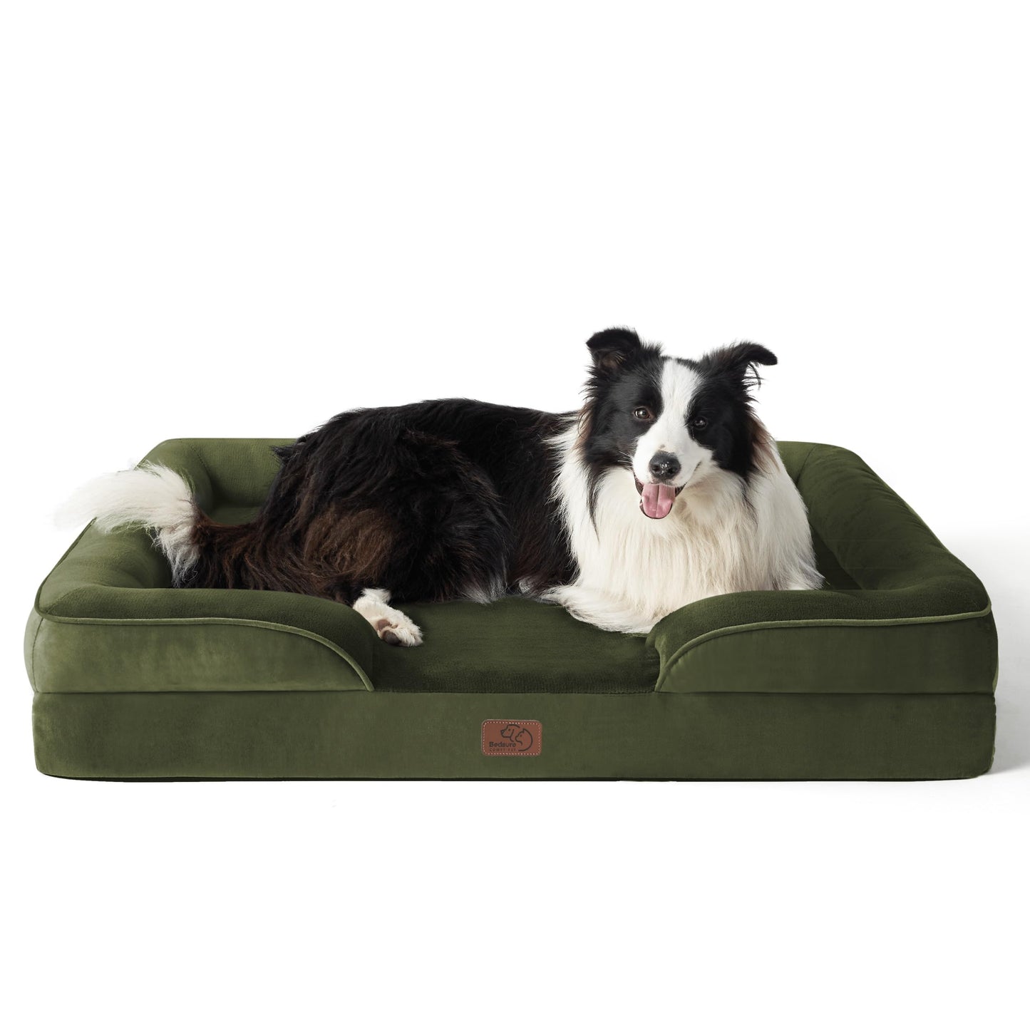 Bedsure Orthopedic Dog Bed Medium Size Dogs - Washable Small Medium Dog Cat Bed Waterproof, Comfort Cats Couch Sofa with Washable Removable Cover, Pets Bed with Nonskid Bottom, Grey, 28"