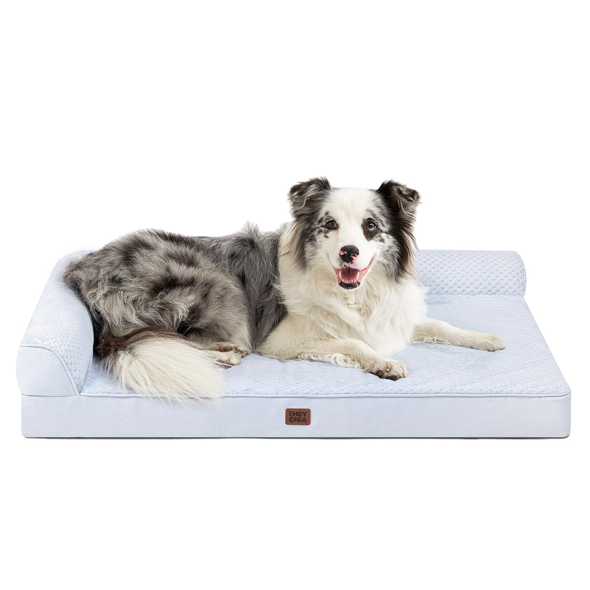 EHEYCIGA Orthopedic Dog Bed Medium Size Dogs, Memory Foam Dog Bed with Washable Removable Cover, Waterproof Pet Sofa Couch for Crate with Nonskid Bottom, 30x20x6, Grey