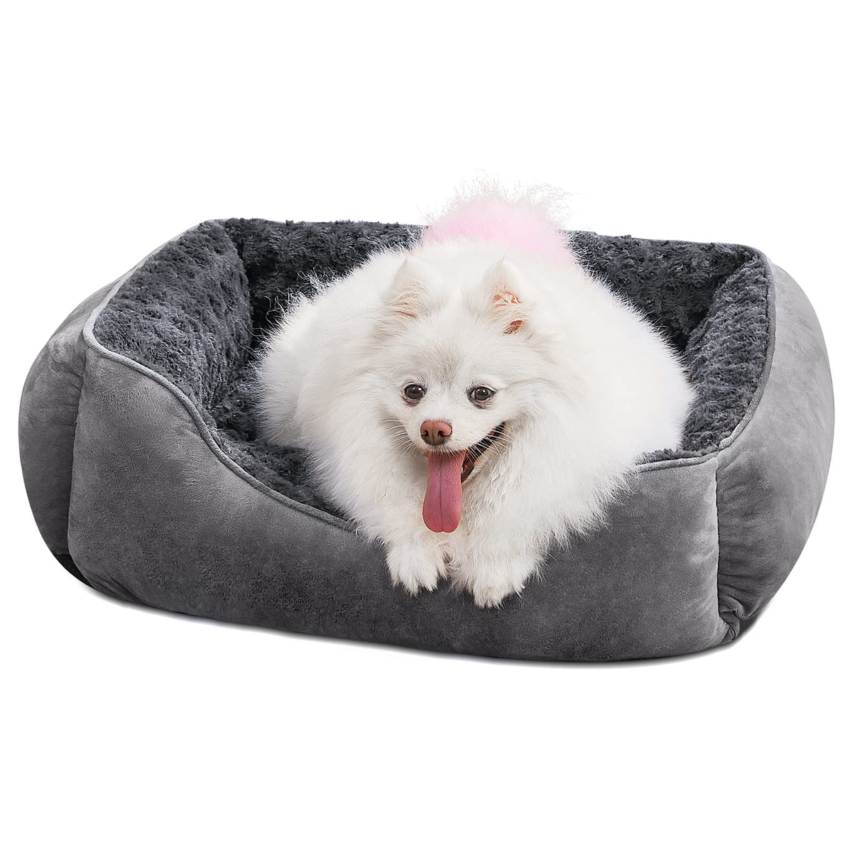 JOEJOY Rectangle Dog Bed for Large Medium Small Dogs - Washable Orthopedic Sofa Bed, Soft Breathable Puppy & Pet Cuddler, Durable Calming Dog Bed with Anti-Slip Bottom, Multiple Sizes, Beige