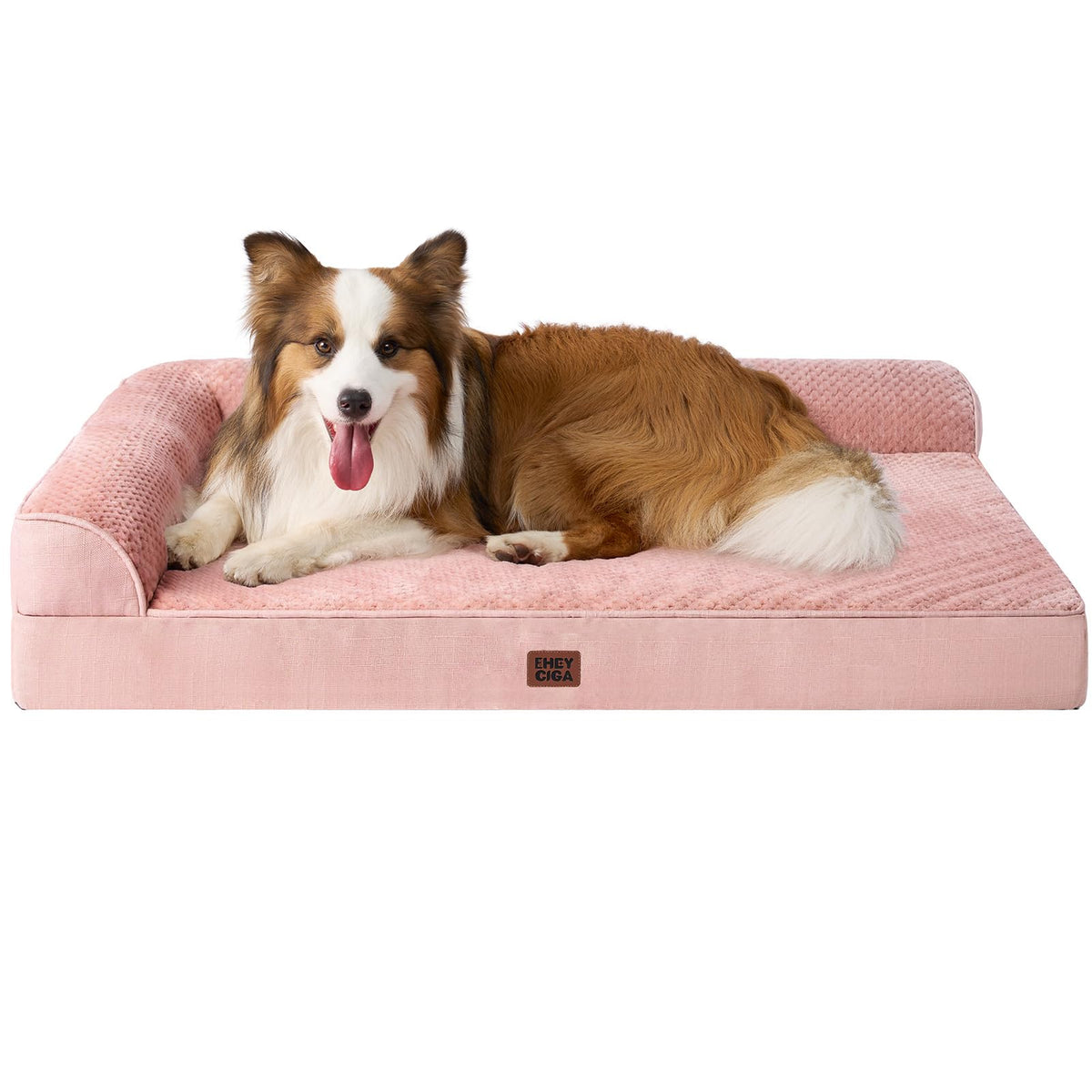 EHEYCIGA Orthopedic Dog Bed Medium Size Dogs, Memory Foam Dog Bed with Washable Removable Cover, Waterproof Pet Sofa Couch for Crate with Nonskid Bottom, 30x20x6, Grey