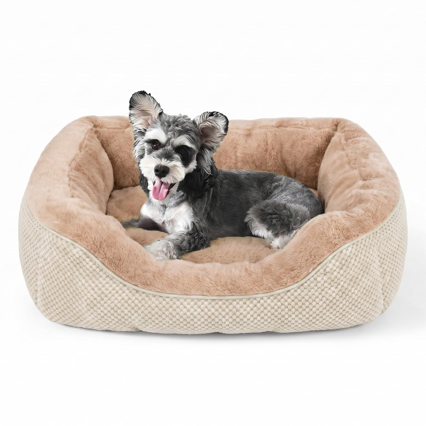 INVENHO Medium Dog Beds for Medium Dogs Washable, Rectangle Dog Bed Medium Size Dog, Orthopedic Dog Bed, Warming Soft Calming Sleeping Puppy Bed Durable Pet Bed with Anti-Slip Bottom M(30"x24"x9")