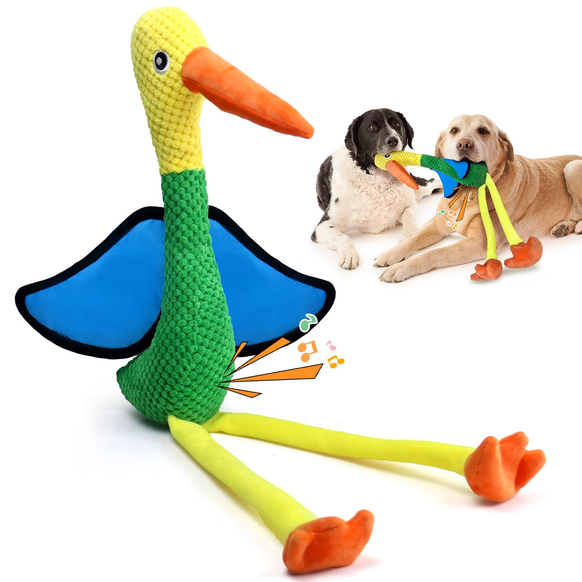 Fuufome Squeaky Plush Dog Toys, Soft Fabric Toys for Puppy, Small and Medium Dogs, Interactive Daily Companionship Training Reward Birthday Gift