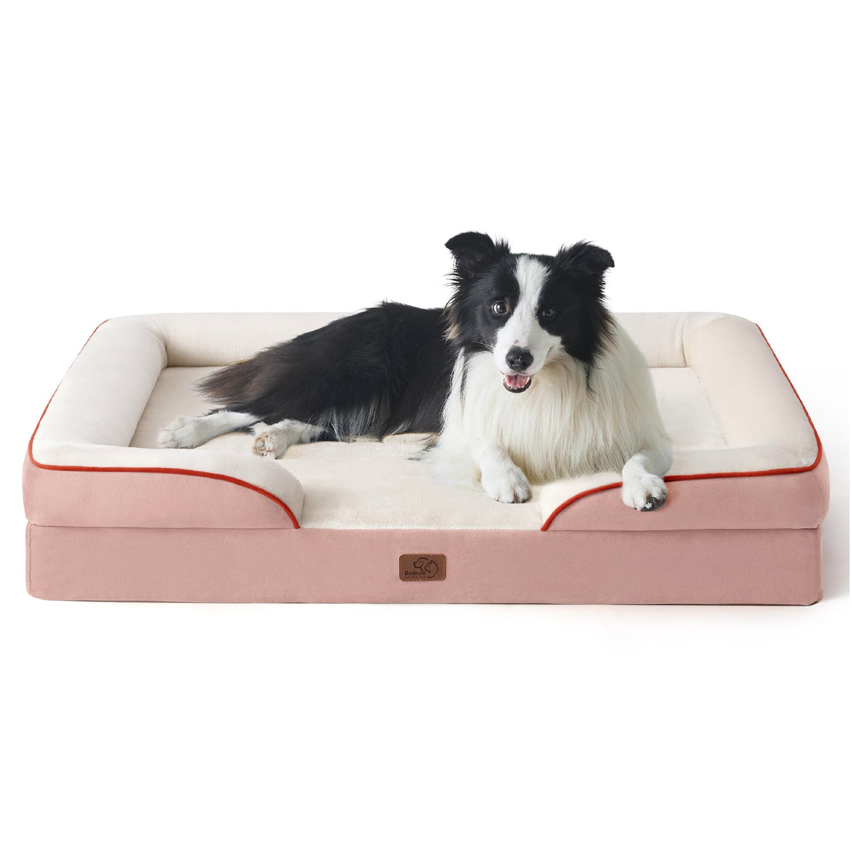 Bedsure Orthopedic Dog Bed Medium Size Dogs - Washable Small Medium Dog Cat Bed Waterproof, Comfort Cats Couch Sofa with Washable Removable Cover, Pets Bed with Nonskid Bottom, Grey, 28"