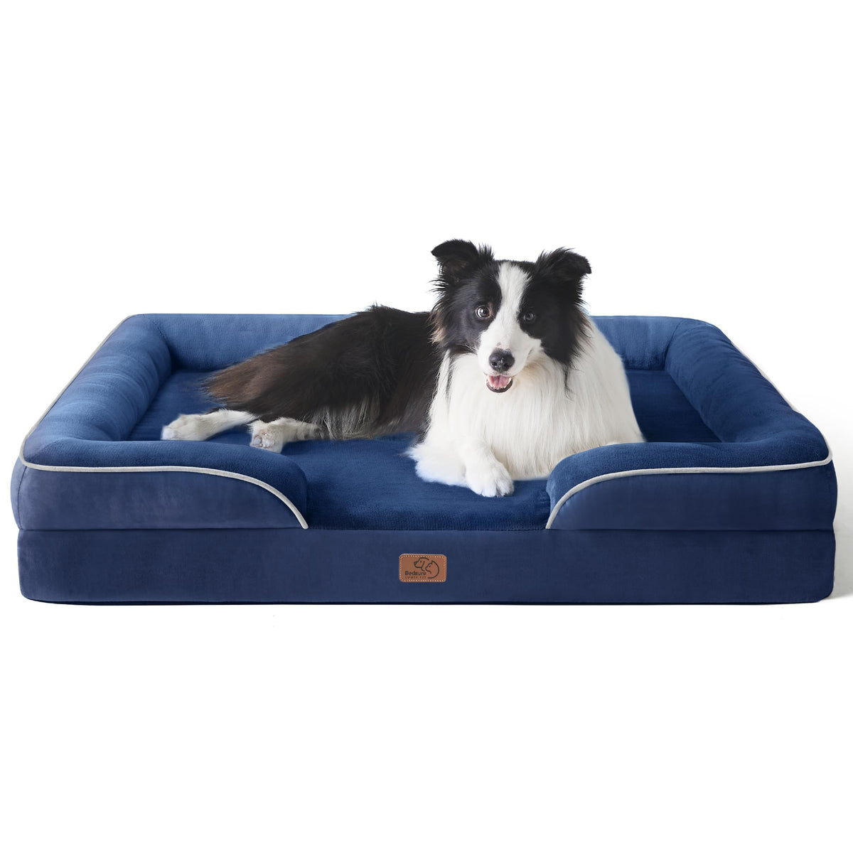 Bedsure Orthopedic Dog Bed Medium Size Dogs - Washable Small Medium Dog Cat Bed Waterproof, Comfort Cats Couch Sofa with Washable Removable Cover, Pets Bed with Nonskid Bottom, Grey, 28"
