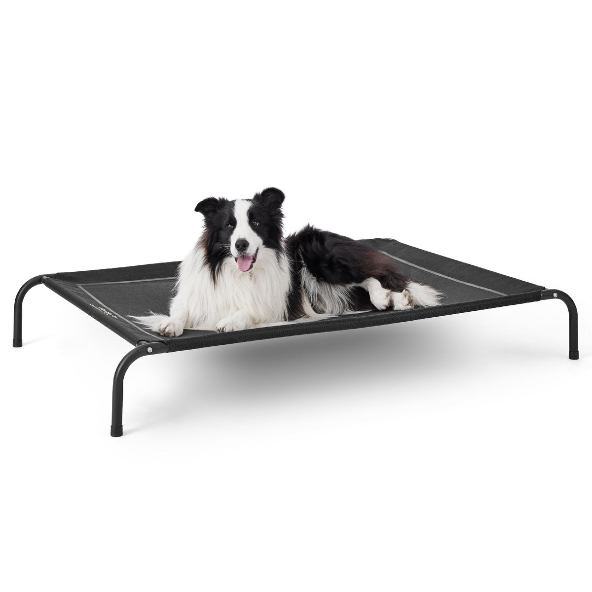 Bedsure Outdoor Elevated Cooling Dog Bed Large Sized Dog, 49in Grey | Portable raised camping pet cot hammock,Breathable Teslin mesh,Weather resistant,For large pets up to 85 lbs,Easy to assemble