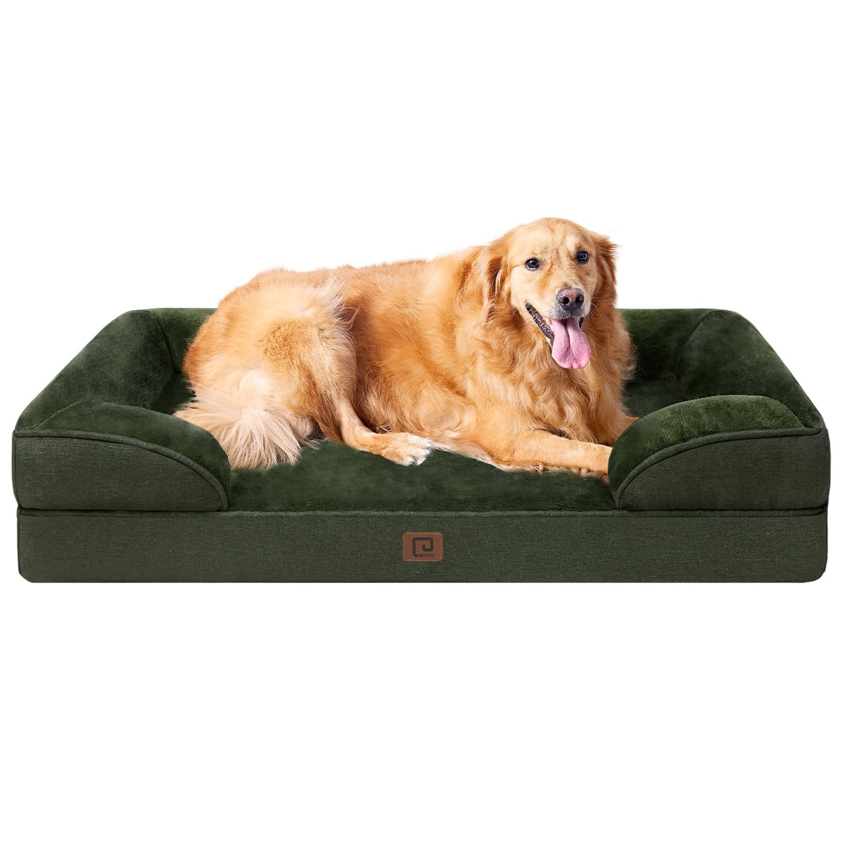EHEYCIGA Orthopedic Dog Beds Large Sized Dog, Waterproof Memory Foam Pet Bed with Sides, Non-Slip Bottom Large Pet Bed with Washable Removable Cover, Grey