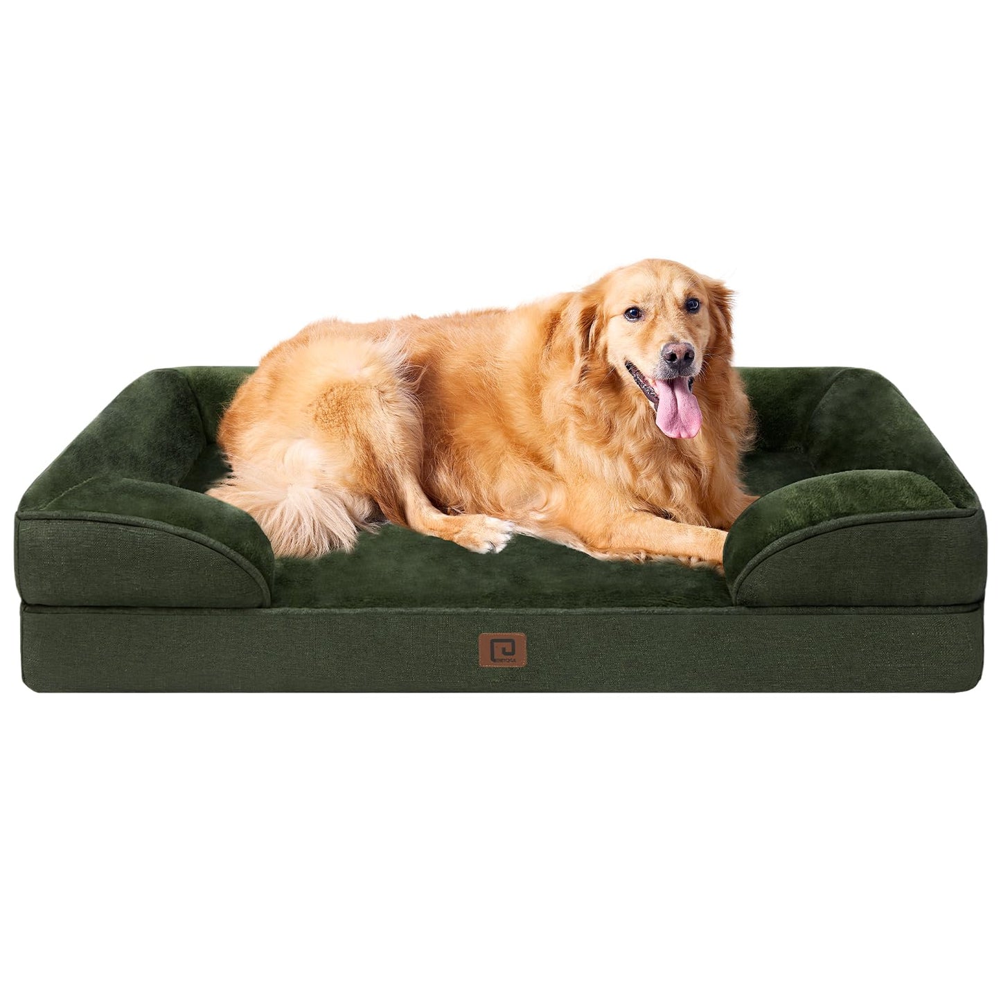 EHEYCIGA Orthopedic Dog Beds for Extra Large Dogs 44x32Inch, Waterproof Memory Foam XL Pet Bed with Sides, Non-Slip and Egg-Crate Foam Big Dog Couch Bed with Washable Removable Cover, Grey