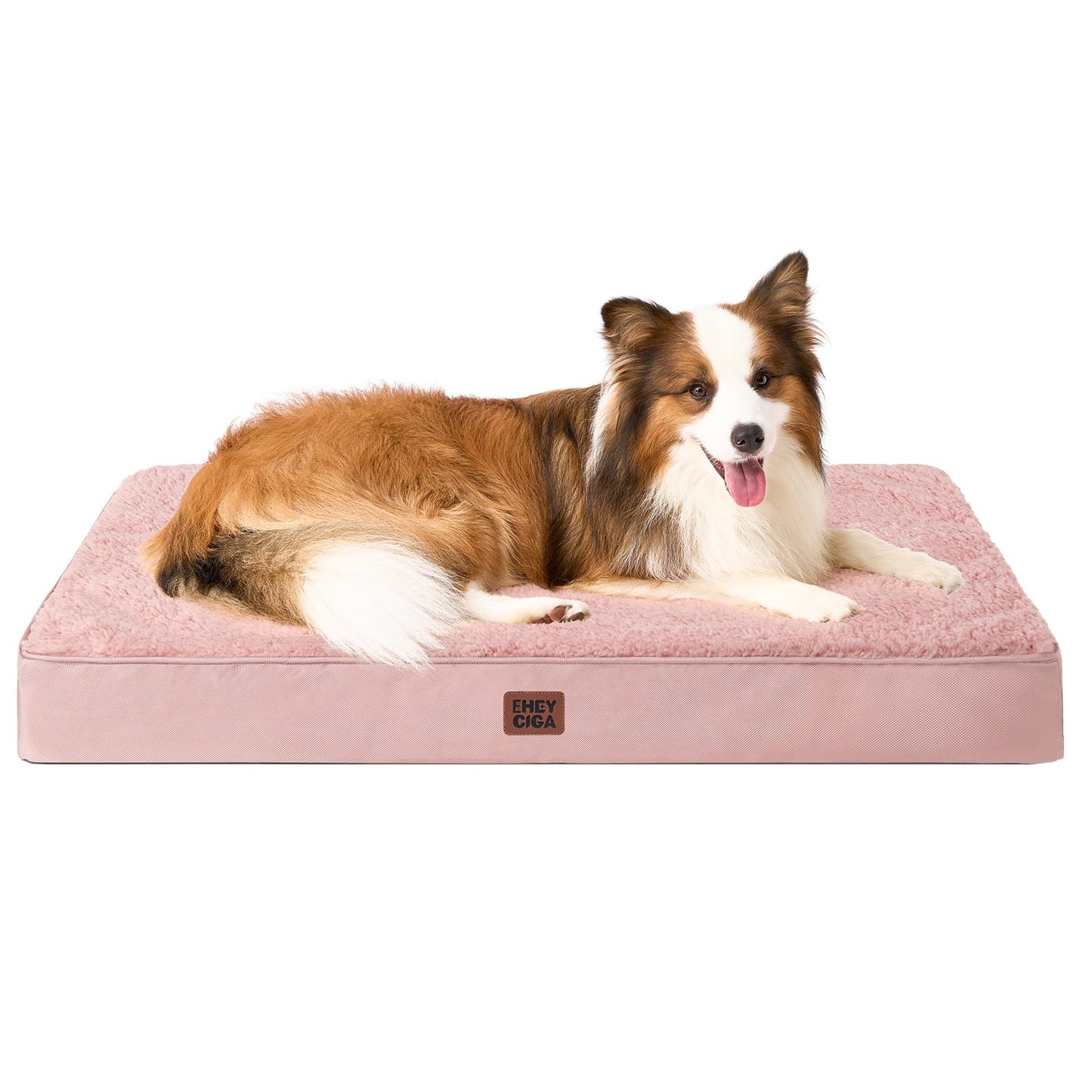 EHEYCIGA Orthopedic XL Dog Beds for Extra Large Dogs with Removable Washable Cover for Crate, Grey, 41x27