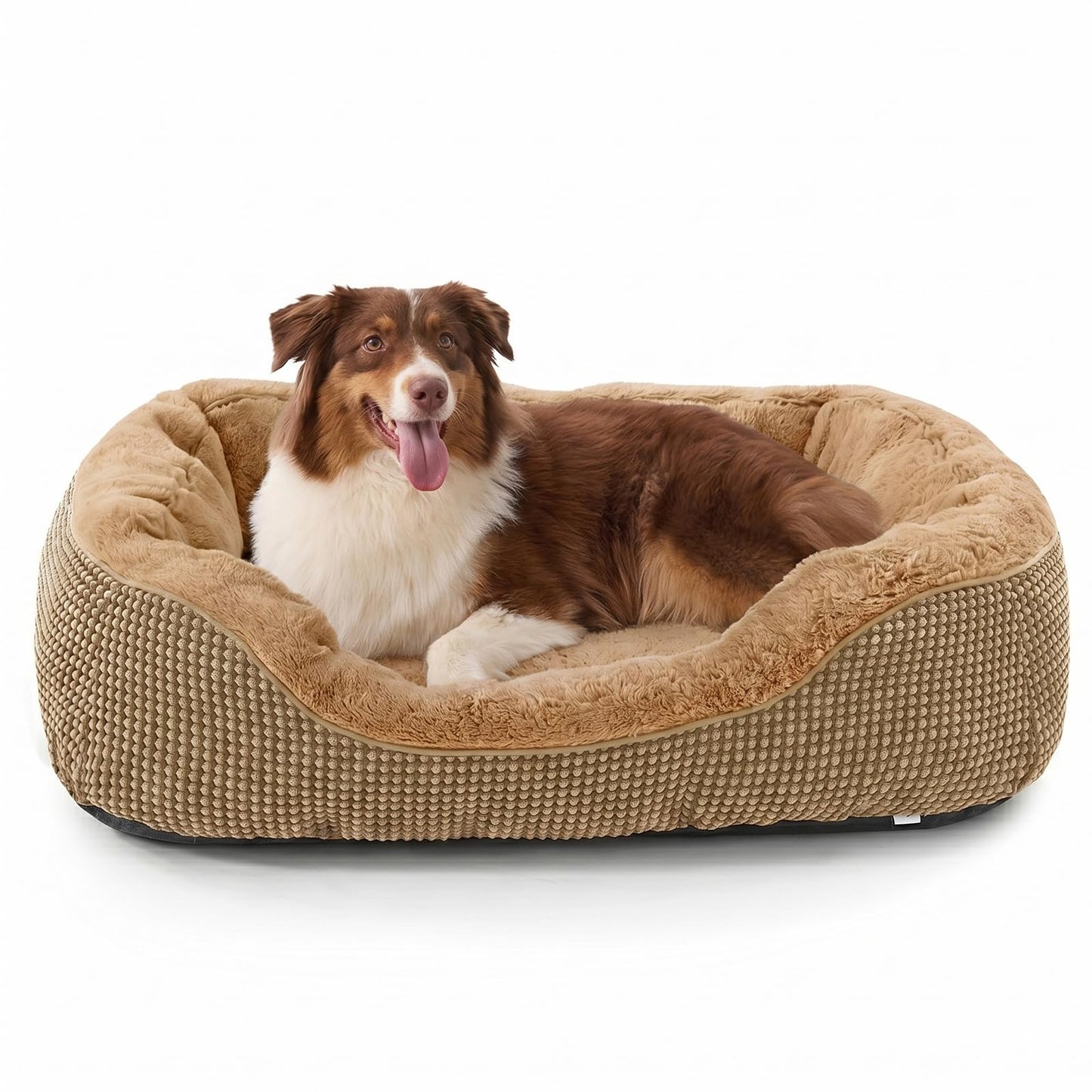 INVENHO Medium Dog Beds for Medium Dogs Washable, Rectangle Dog Bed Medium Size Dog, Orthopedic Dog Bed, Warming Soft Calming Sleeping Puppy Bed Durable Pet Bed with Anti-Slip Bottom M(30"x24"x9")