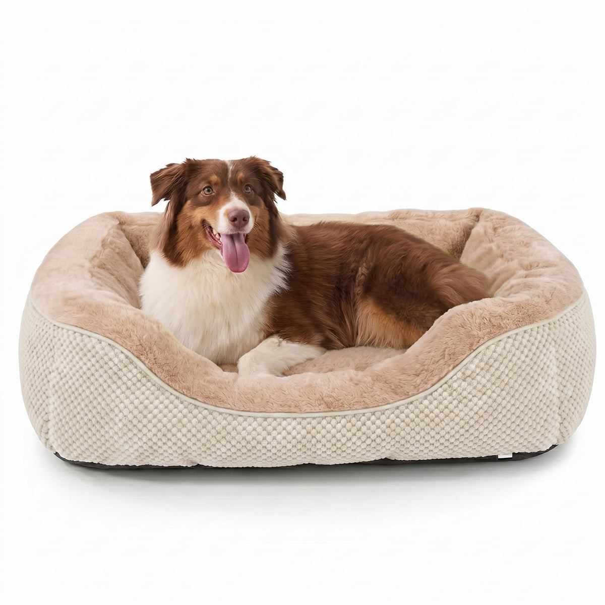 INVENHO Medium Dog Beds for Medium Dogs Washable, Rectangle Dog Bed Medium Size Dog, Orthopedic Dog Bed, Warming Soft Calming Sleeping Puppy Bed Durable Pet Bed with Anti-Slip Bottom M(30"x24"x9")