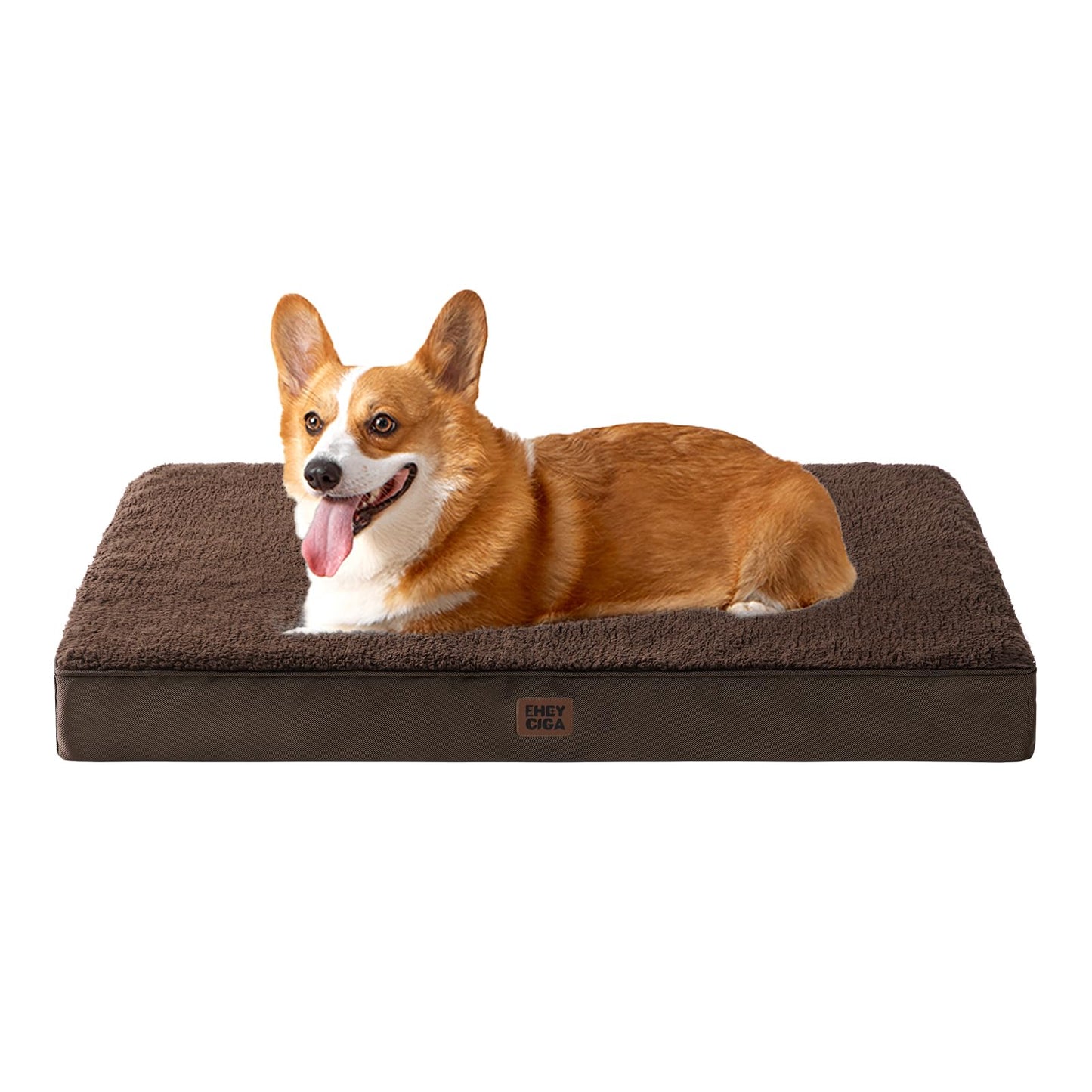 EHEYCIGA Orthopedic XL Dog Beds for Extra Large Dogs with Removable Washable Cover for Crate, Grey, 41x27