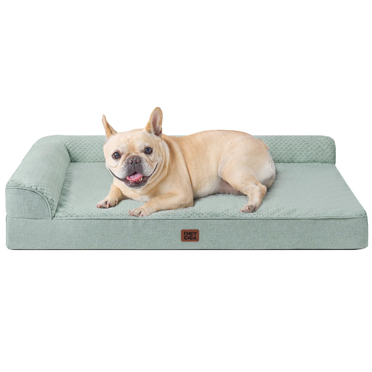 EHEYCIGA Orthopedic Dog Bed Medium Size Dogs, Memory Foam Dog Bed with Washable Removable Cover, Waterproof Pet Sofa Couch for Crate with Nonskid Bottom, 30x20x6, Grey