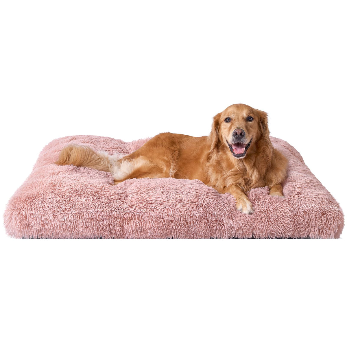 EHEYCIGA Fluffy Dog Crate Bed for Extra Large Dogs, Plush Faux Fur Pad, Calming Anti Anxiety XL Bed for Crate, Washable Soft Warm Dog Mat with Non-Slip Bottom, Grey