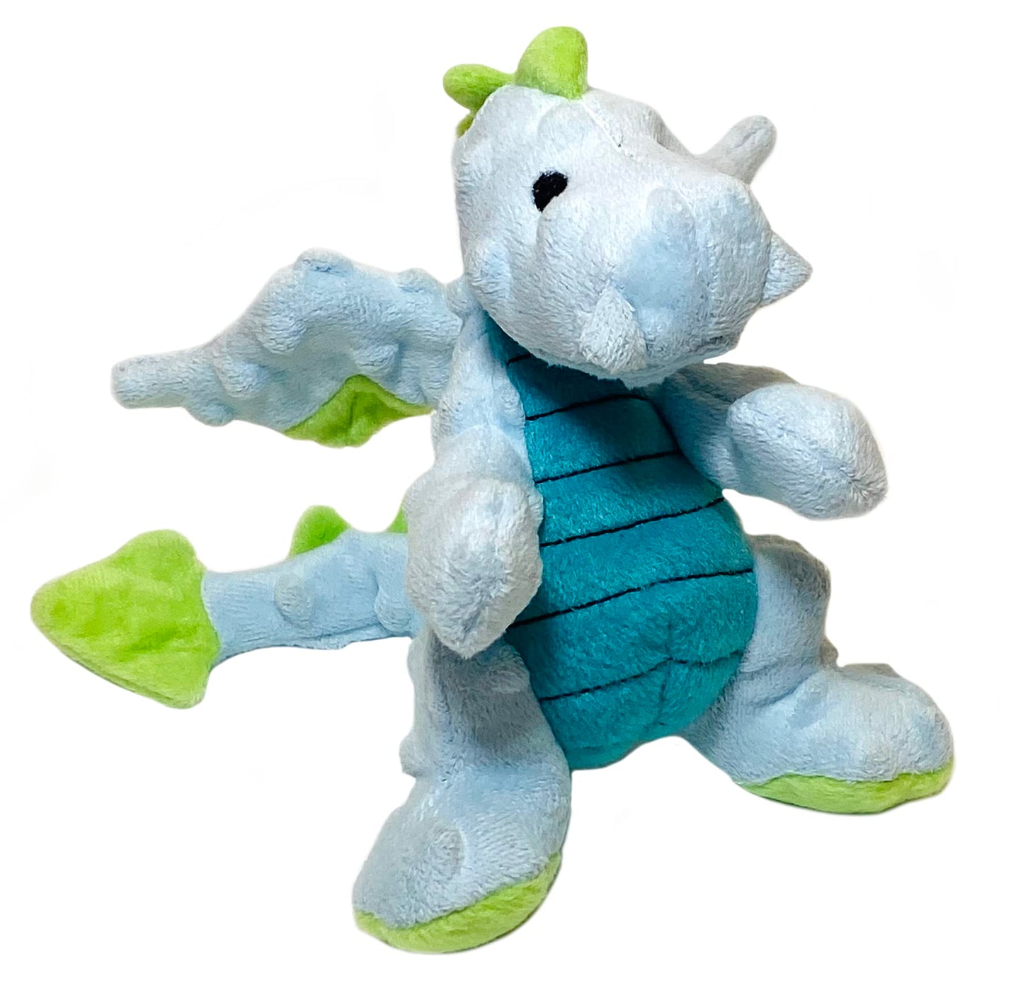 goDog Bubble Plush Dragons Squeaky Dog Toy, Chew Guard Technology - Coral, Large