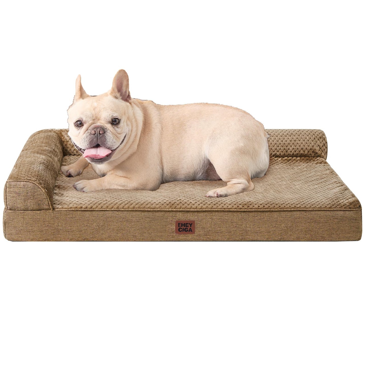 EHEYCIGA Orthopedic Dog Bed Medium Size Dogs, Memory Foam Dog Bed with Washable Removable Cover, Waterproof Pet Sofa Couch for Crate with Nonskid Bottom, 30x20x6, Grey