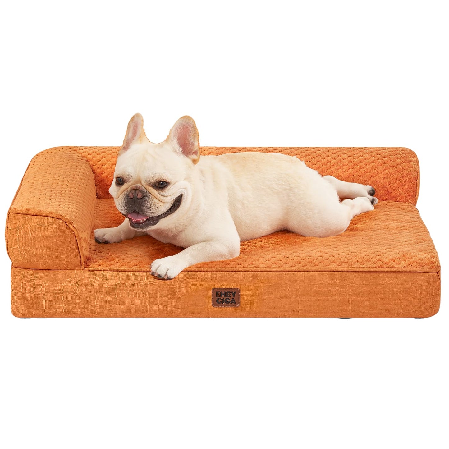 EHEYCIGA Orthopedic Dog Bed Medium Size Dogs, Memory Foam Dog Bed with Washable Removable Cover, Waterproof Pet Sofa Couch for Crate with Nonskid Bottom, 30x20x6, Grey