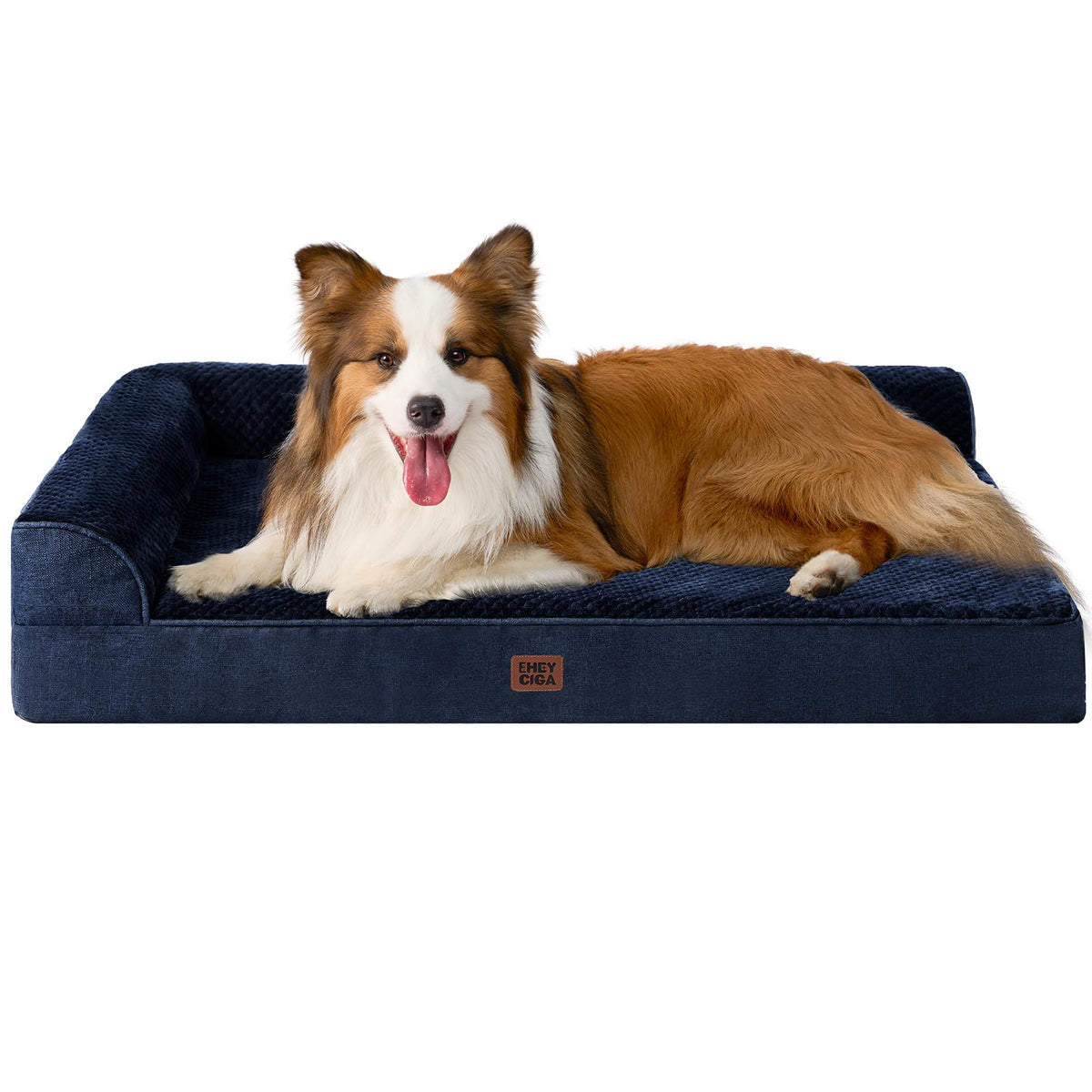EHEYCIGA Orthopedic Dog Bed Medium Size Dogs, Memory Foam Dog Bed with Washable Removable Cover, Waterproof Pet Sofa Couch for Crate with Nonskid Bottom, 30x20x6, Grey
