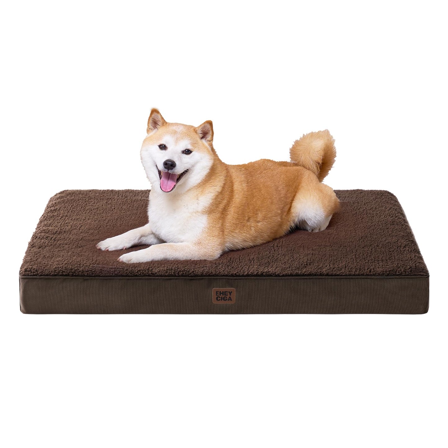 EHEYCIGA Orthopedic XL Dog Beds for Extra Large Dogs with Removable Washable Cover for Crate, Grey, 41x27