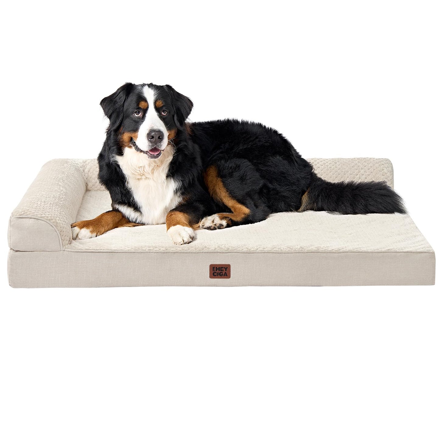 EHEYCIGA Orthopedic Dog Bed Medium Size Dogs, Memory Foam Dog Bed with Washable Removable Cover, Waterproof Pet Sofa Couch for Crate with Nonskid Bottom, 30x20x6, Grey