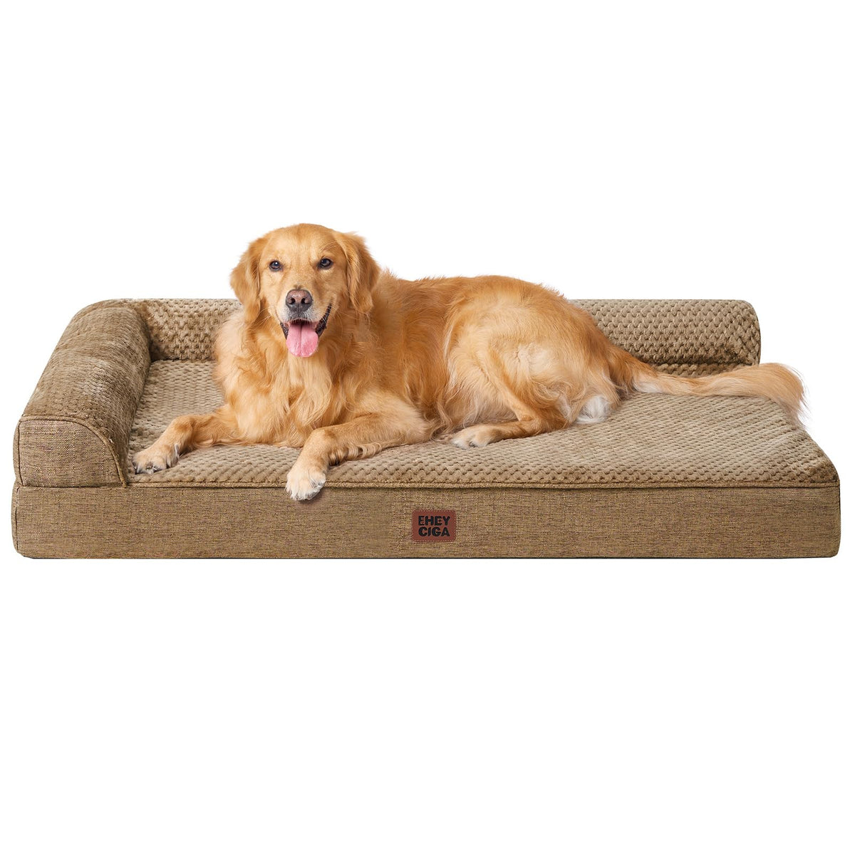EHEYCIGA Orthopedic Dog Bed Medium Size Dogs, Memory Foam Dog Bed with Washable Removable Cover, Waterproof Pet Sofa Couch for Crate with Nonskid Bottom, 30x20x6, Grey