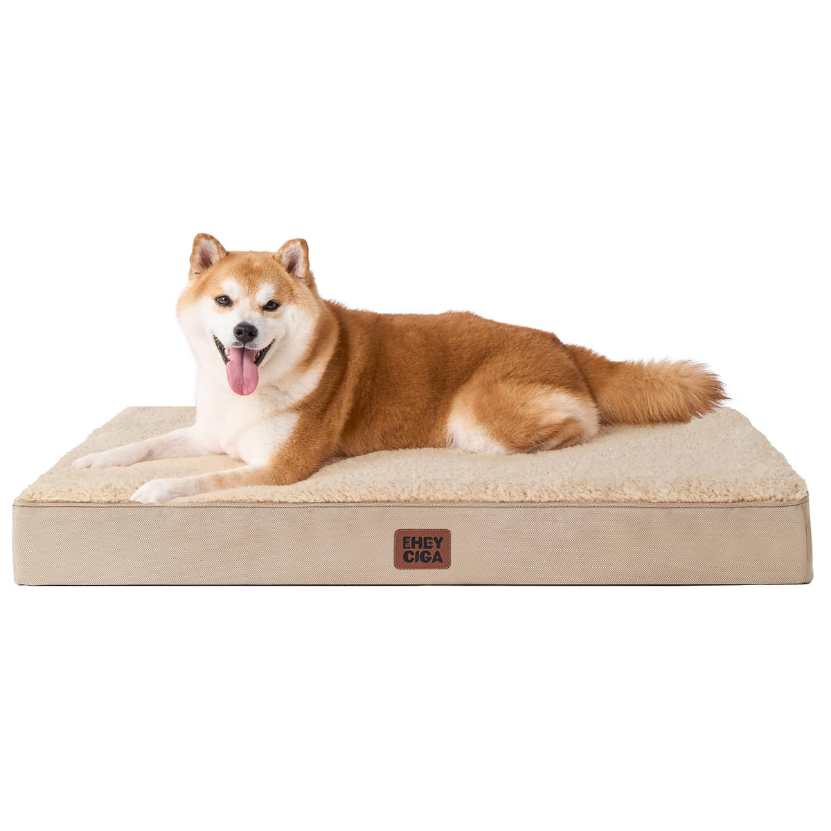 EHEYCIGA Orthopedic XL Dog Beds for Extra Large Dogs with Removable Washable Cover for Crate, Grey, 41x27