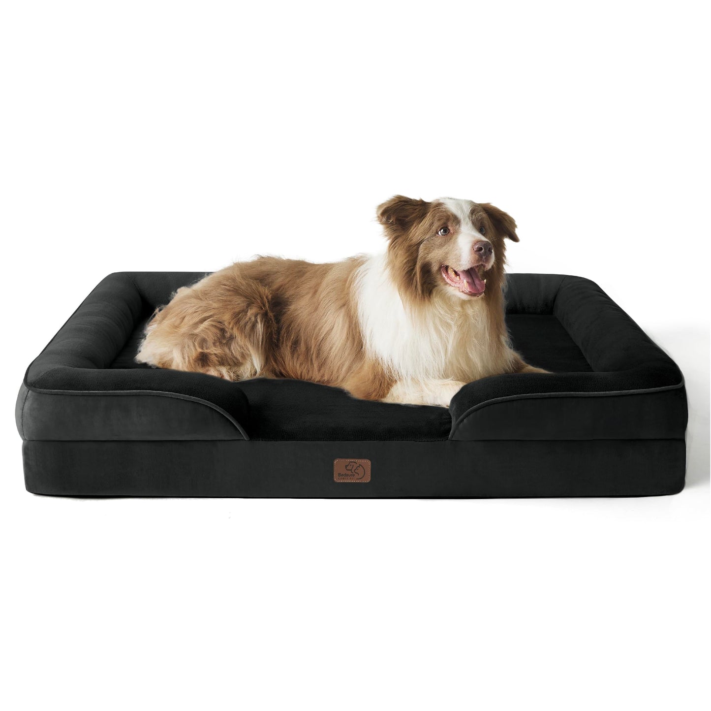 Bedsure Orthopedic Dog Beds Large Sized Dog - Washable Large Dog Cat Bed Waterproof, Comfort Dogs Couch Sofa with Washable Removable Cover, Pet Bed with Nonskid Bottom, Grey, 35"