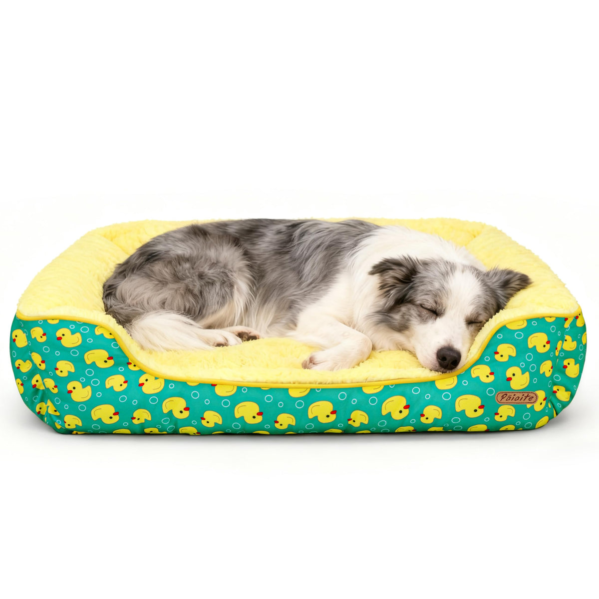 Rectangle Washable Dog Bed for Large, Medium & Small Dogs – Soft Calming Puppy Beds, Durable Warm Pet Sofa with Non-Slip Bottom for Indoor Use.Pink S Size (18.9"x18.9"x6.3")