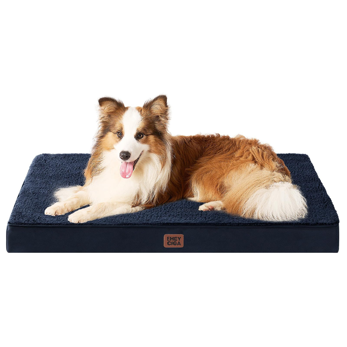 EHEYCIGA Orthopedic XL Dog Beds for Extra Large Dogs with Removable Washable Cover for Crate, Grey, 41x27