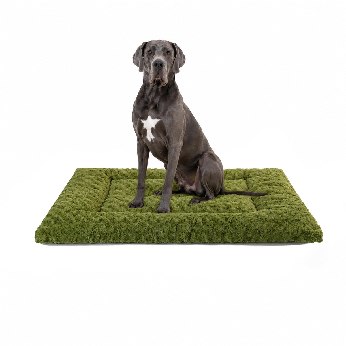 Washable Dog Bed Mat Ultra Soft Dog Crate Pad Comfy Fluffy Pet Kennel Beds Sleeping Mattress for Large Jumbo Medium Small Dogs Grey