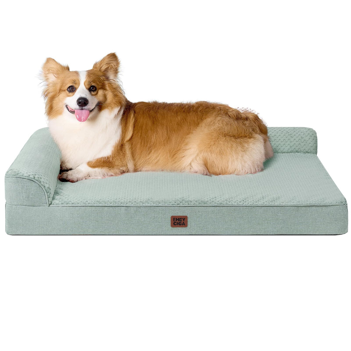 EHEYCIGA Orthopedic Dog Bed Medium Size Dogs, Memory Foam Dog Bed with Washable Removable Cover, Waterproof Pet Sofa Couch for Crate with Nonskid Bottom, 30x20x6, Grey