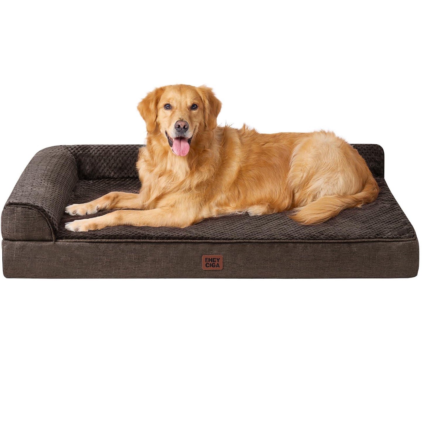 EHEYCIGA Orthopedic Dog Bed Medium Size Dogs, Memory Foam Dog Bed with Washable Removable Cover, Waterproof Pet Sofa Couch for Crate with Nonskid Bottom, 30x20x6, Grey