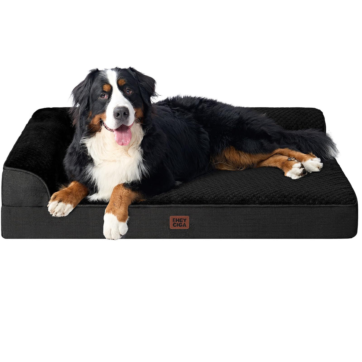 EHEYCIGA Orthopedic Dog Bed Medium Size Dogs, Memory Foam Dog Bed with Washable Removable Cover, Waterproof Pet Sofa Couch for Crate with Nonskid Bottom, 30x20x6, Grey