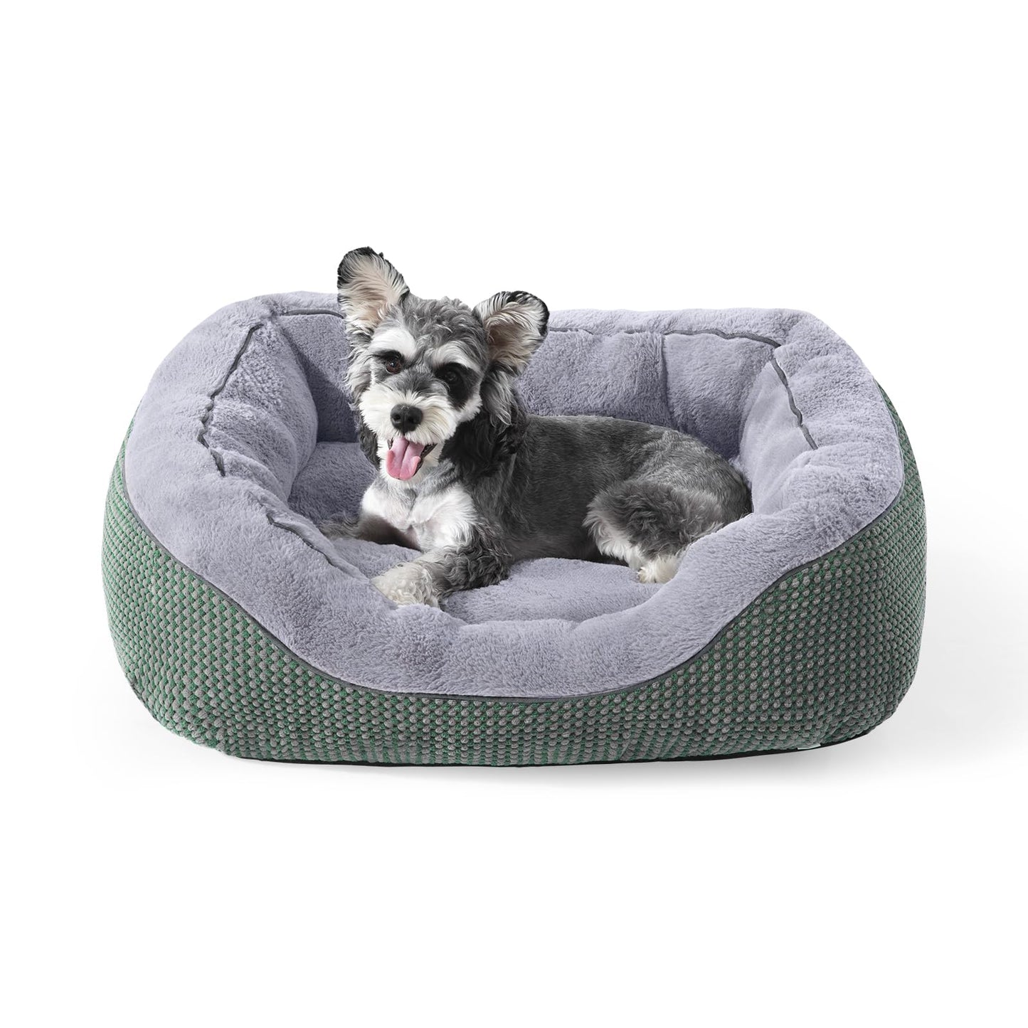 INVENHO Medium Dog Beds for Medium Dogs Washable, Rectangle Dog Bed Medium Size Dog, Orthopedic Dog Bed, Warming Soft Calming Sleeping Puppy Bed Durable Pet Bed with Anti-Slip Bottom M(30"x24"x9")