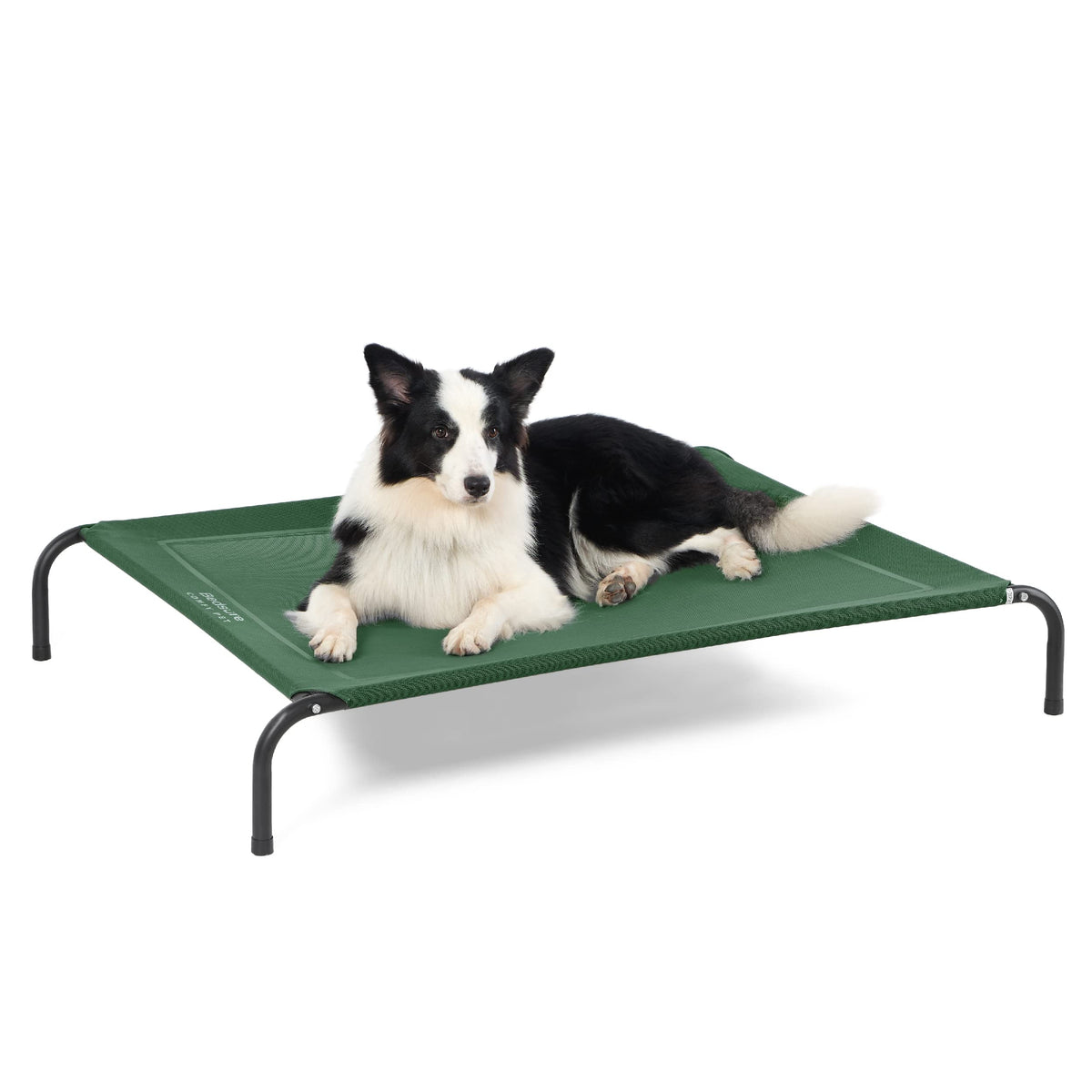 Bedsure Outdoor Elevated Cooling Dog Bed Large Sized Dog, 49in Grey | Portable raised camping pet cot hammock,Breathable Teslin mesh,Weather resistant,For large pets up to 85 lbs,Easy to assemble