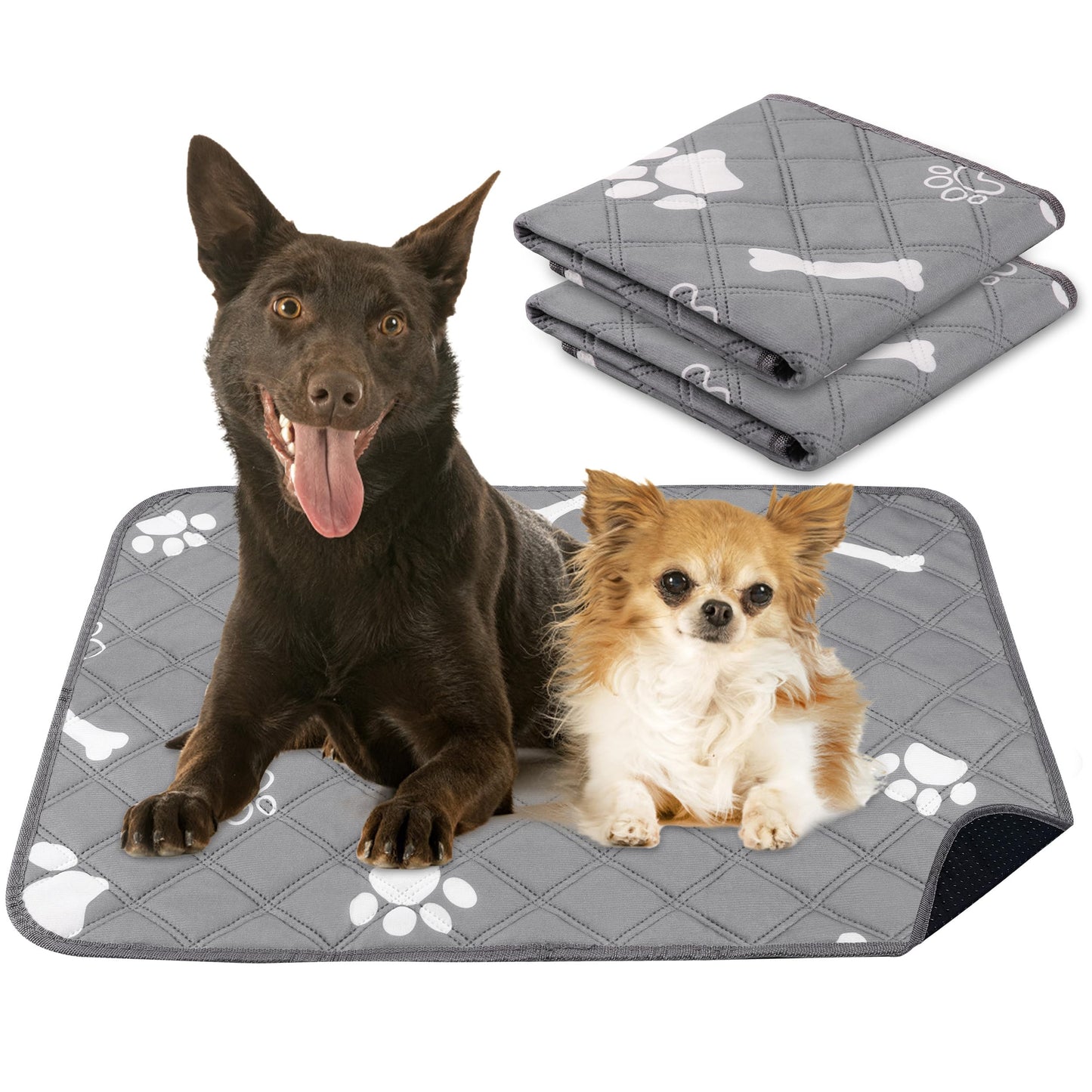 PatiencET Dog Cooling Mat, 22 x 28 in No-Gel Cooling Pad for Small Dogs, Puppies and Cats, Cool Touch Nylon Pet Mat, Washable Summer Dog Mat for Crate, Floor, Sofa, Car, Blue