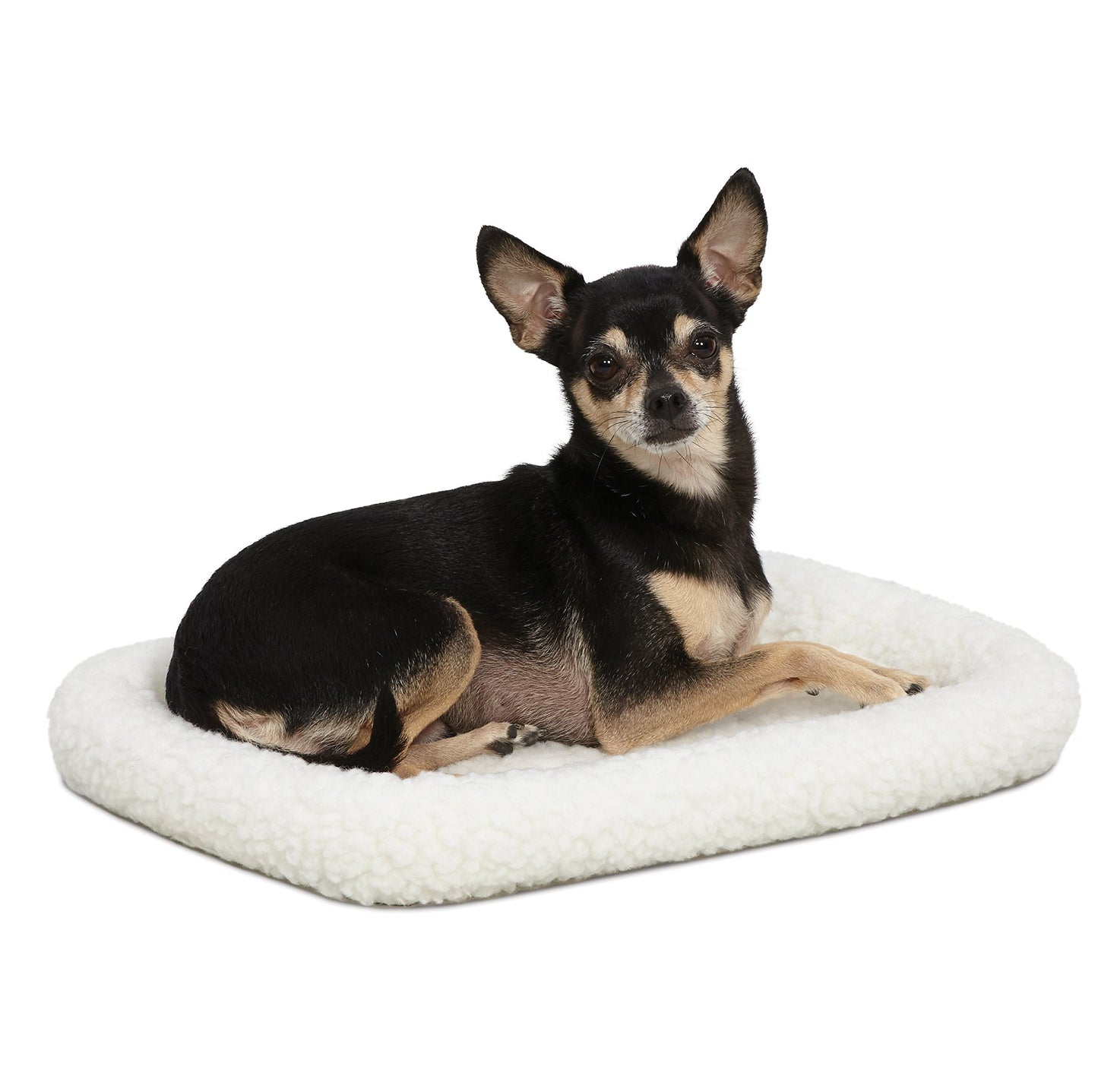 MidWest Homes for Pets QuietTime XXS Dog Bed – Cinnamon Faux Fur Bolster, Ultra-Soft and Machine Washable, Fits 18-Inch Crates and Carriers, for Small Dogs and Cats