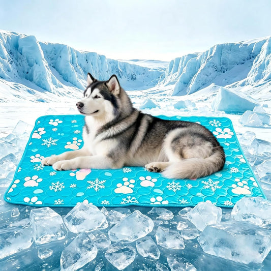 Starry Dogs Premium Waterproof Dog Cooling Blanket, 5-Layer Materials Dog Cooling Mat, Washable Pet Cooling Mat for Summer, Silver Grey Mats Medium Dogs