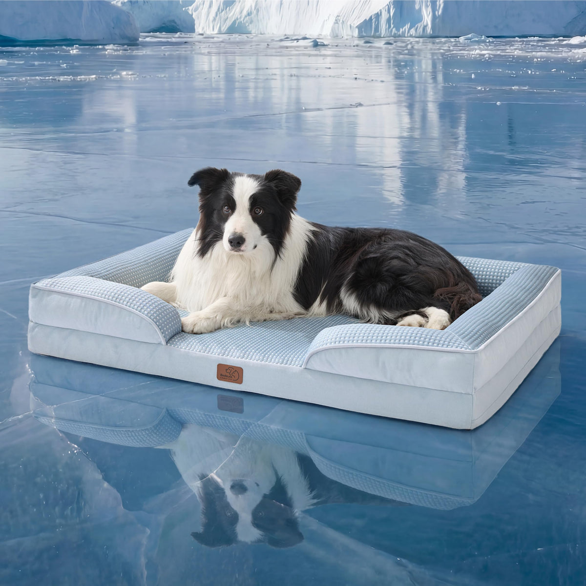 Bedsure Orthopedic Dog Bed Medium Size Dogs - Washable Small Medium Dog Cat Bed Waterproof, Comfort Cats Couch Sofa with Washable Removable Cover, Pets Bed with Nonskid Bottom, Grey, 28"