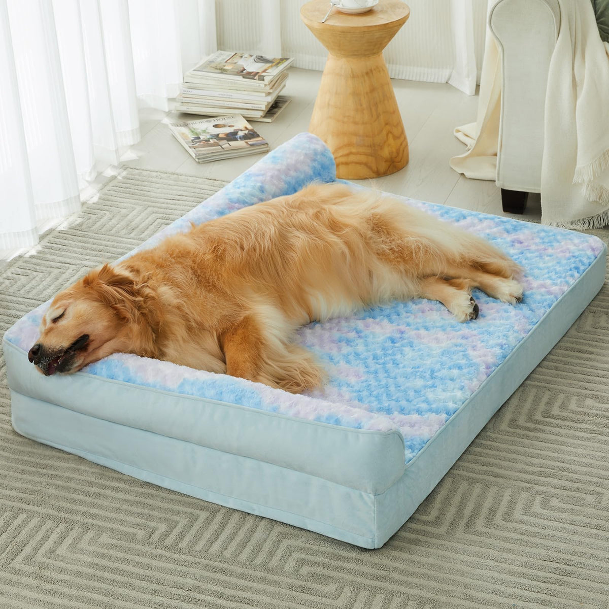 BFPETHOME Orthopedic Dog Beds for Large Dogs-Waterproof Sofa Dog Bed with Removable Washable Cover, Big Pet Bed with Waterproof Lining and Nonskid Bottom,Pet Bed for Large Dogs
