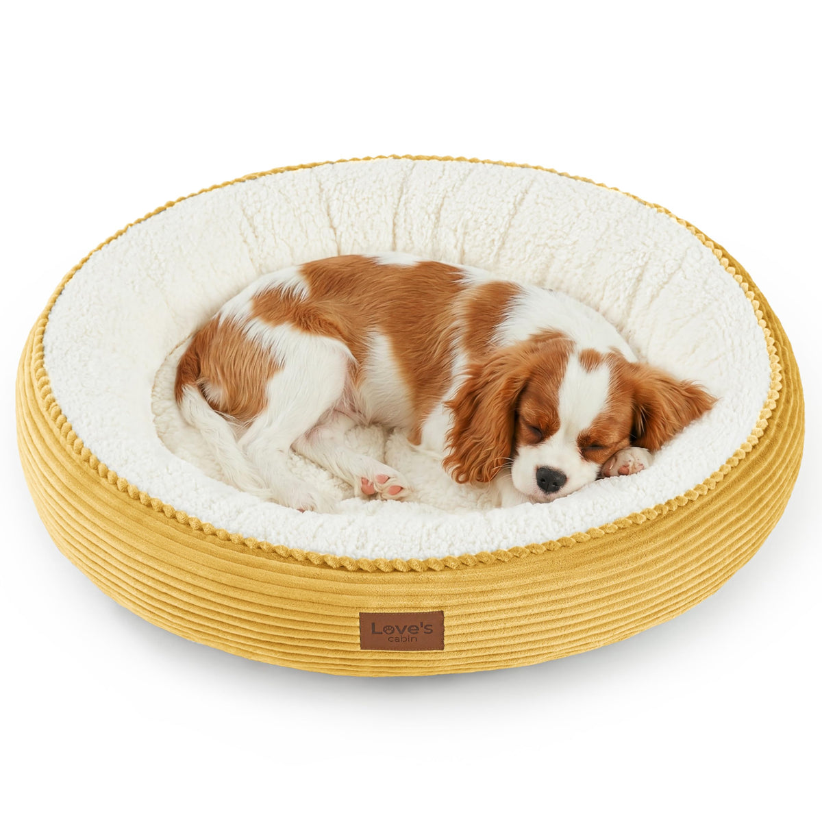 Love's cabin Round Donut Cat and Dog Cushion Bed, 20in Bed for Cats or Small Dogs, Anti-Slip & Water-Resistant Bottom, Super Soft Durable Fabric Pet Beds, Washable Luxury Cat & Dog Bed Gray