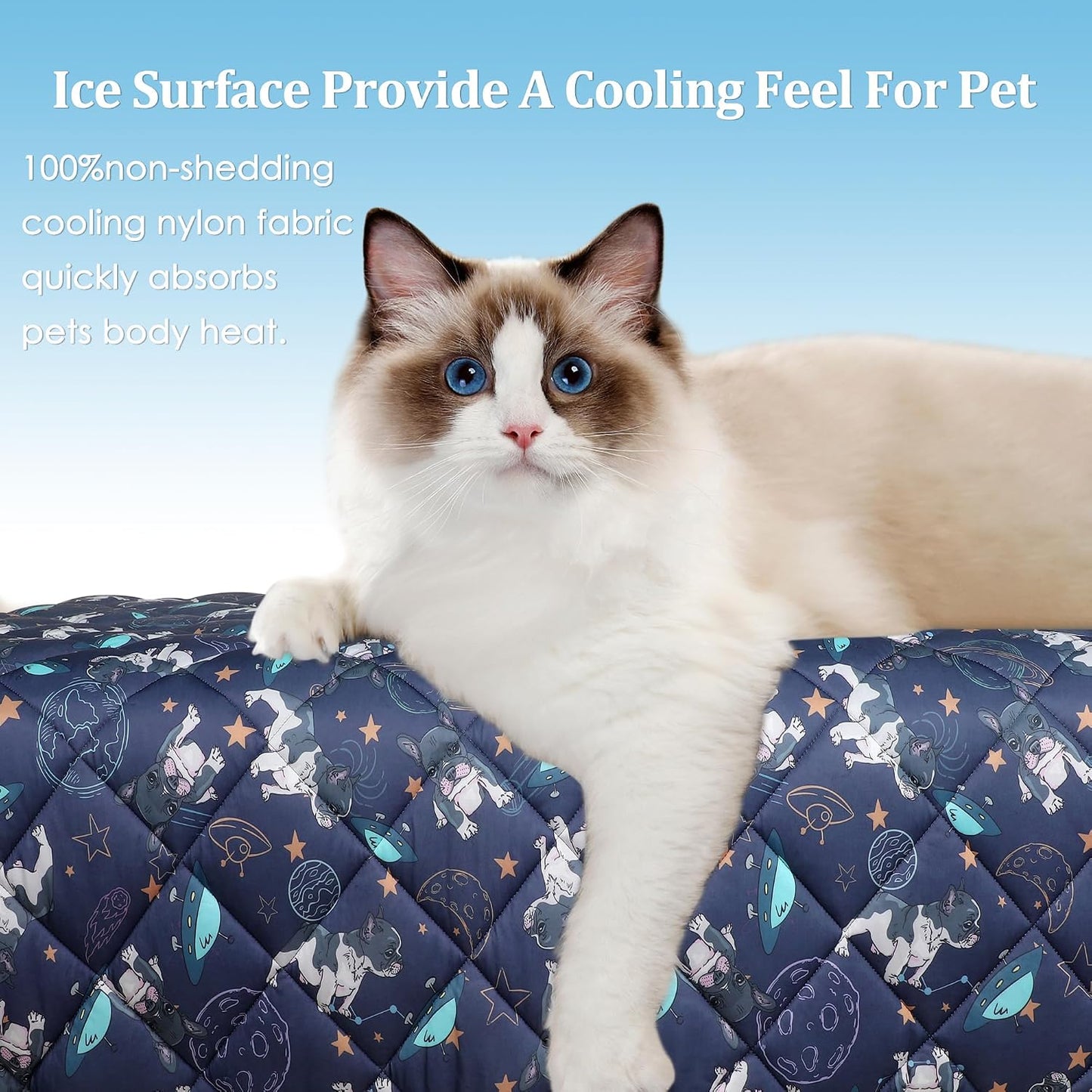 Premium Cooling Mat for Large Dogs - Washable Dog Cooling Throw Blanket，Durable Self Cooling Pet Mat for Cat, Soft Summer Blanket for Hot Weather, 28''x40''