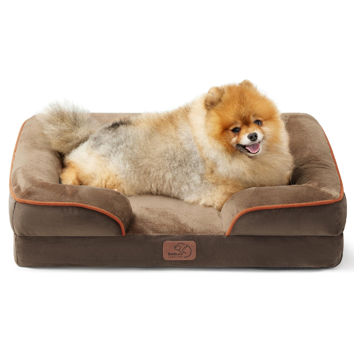 Bedsure Orthopedic Dog Bed Medium Size Dogs - Washable Small Medium Dog Cat Bed Waterproof, Comfort Cats Couch Sofa with Washable Removable Cover, Pets Bed with Nonskid Bottom, Grey, 28"