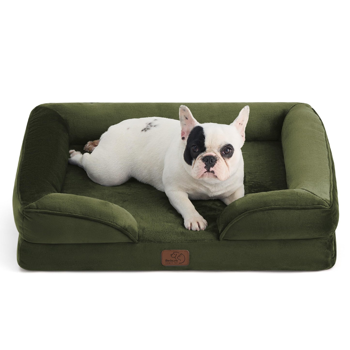 Bedsure Orthopedic Dog Bed Medium Size Dogs - Washable Small Medium Dog Cat Bed Waterproof, Comfort Cats Couch Sofa with Washable Removable Cover, Pets Bed with Nonskid Bottom, Grey, 28"