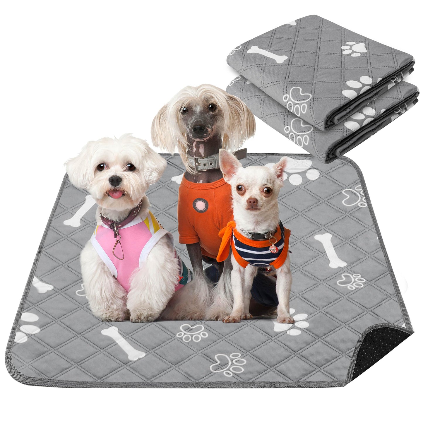 PatiencET Dog Cooling Mat, 22 x 28 in No-Gel Cooling Pad for Small Dogs, Puppies and Cats, Cool Touch Nylon Pet Mat, Washable Summer Dog Mat for Crate, Floor, Sofa, Car, Blue