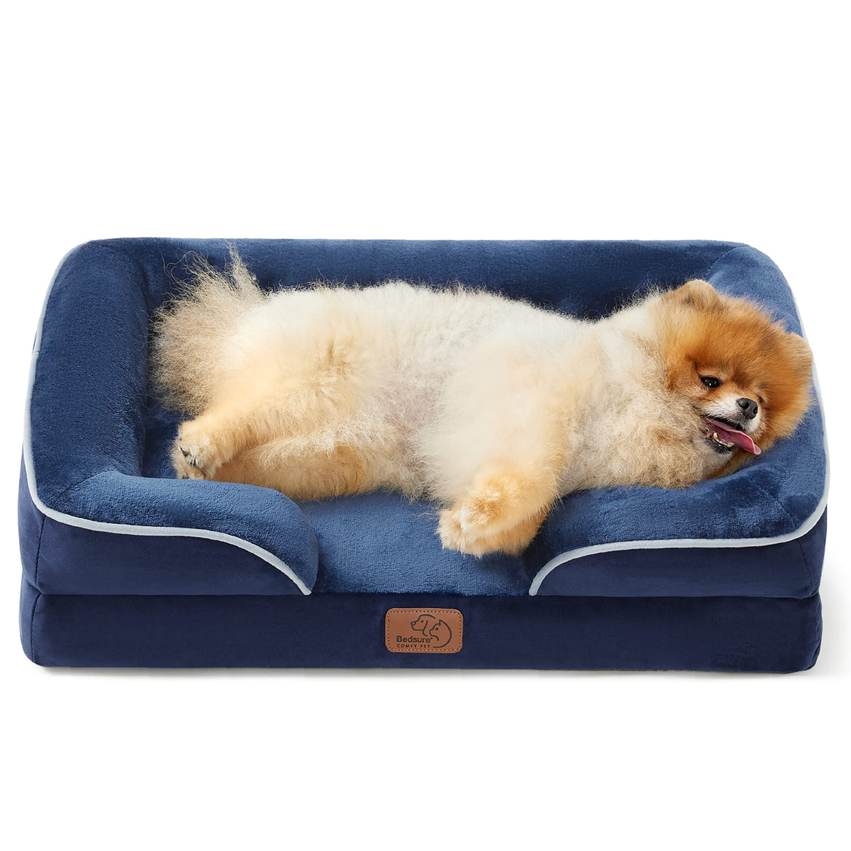 Bedsure Orthopedic Dog Bed Medium Size Dogs - Washable Small Medium Dog Cat Bed Waterproof, Comfort Cats Couch Sofa with Washable Removable Cover, Pets Bed with Nonskid Bottom, Grey, 28"