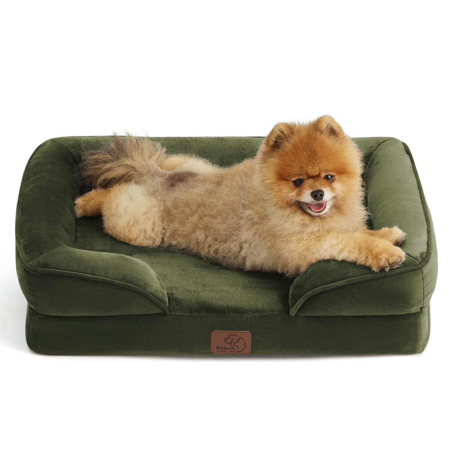 Bedsure Orthopedic Dog Bed Medium Size Dogs - Washable Small Medium Dog Cat Bed Waterproof, Comfort Cats Couch Sofa with Washable Removable Cover, Pets Bed with Nonskid Bottom, Grey, 28"