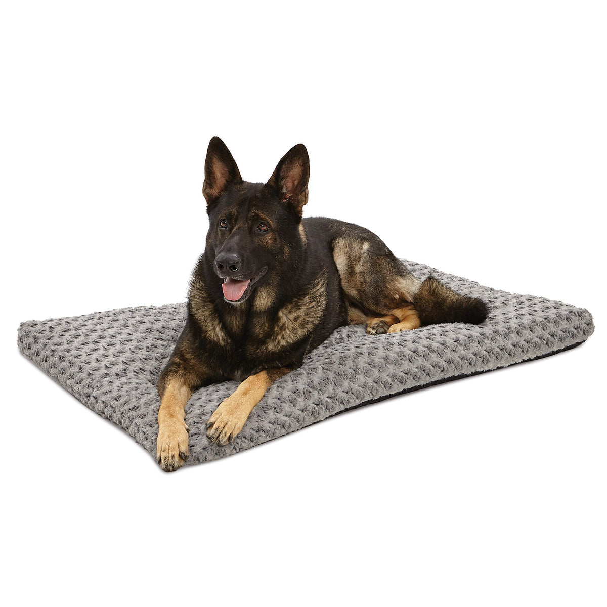 MidWest Homes for Pets Small QuietTime Deluxe Gray Ombré Swirl Plush Pet Bed, Machine Washable, Non-Skid Bottom, Soft Crate Mat for 24-inch Crates