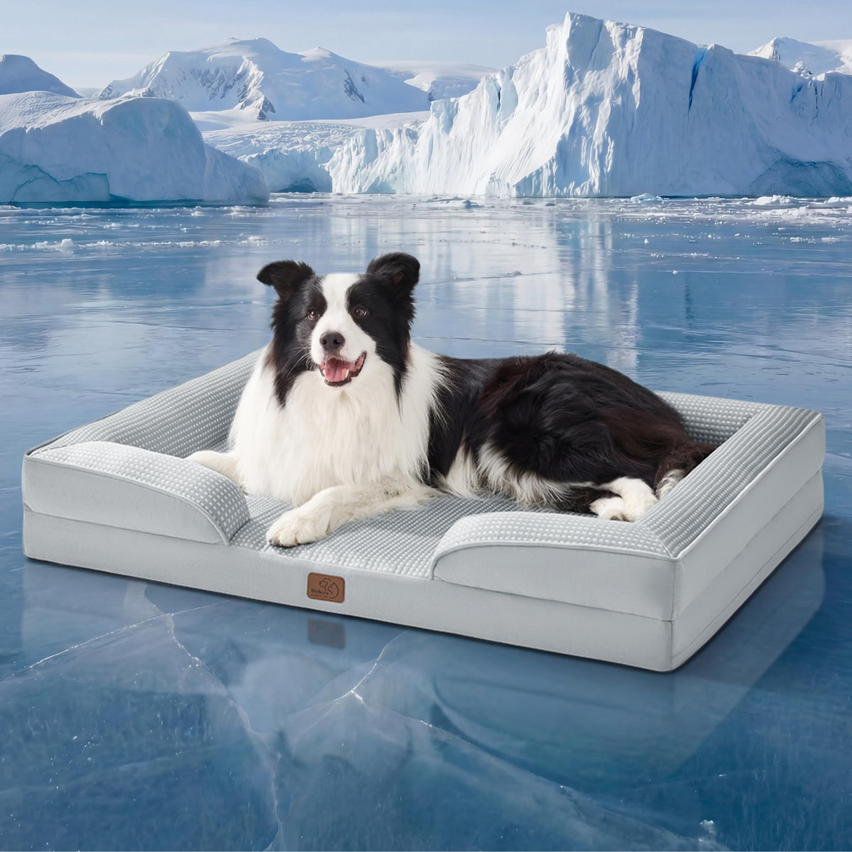 Bedsure Orthopedic Dog Bed Medium Size Dogs - Washable Small Medium Dog Cat Bed Waterproof, Comfort Cats Couch Sofa with Washable Removable Cover, Pets Bed with Nonskid Bottom, Grey, 28"