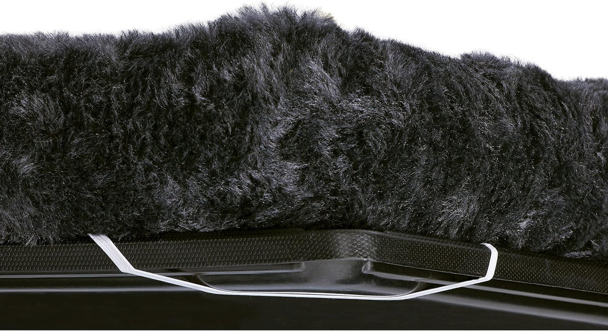 MidWest Homes for Pets QuietTime XXS Dog Bed - Gray Faux Fur Bolster, Ultra-Soft and Machine Washable, Fits 18-Inch Crates and Carriers, for Small Dogs and Cats
